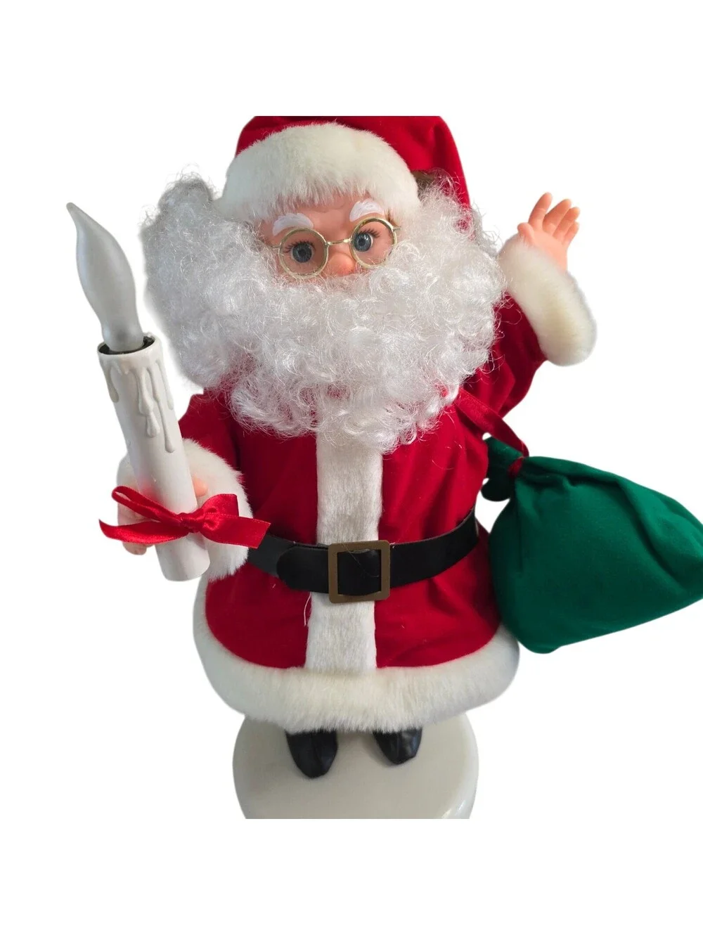 Vintage Rennoc Animated Santa Claus Candle Light w/box; tested and works.